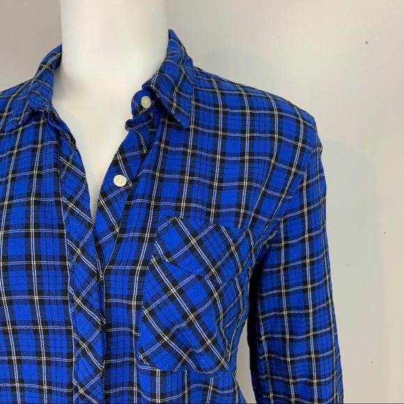 Gap Boyfriend Fit Popover Plaid Shirt - Picture 2 of 8